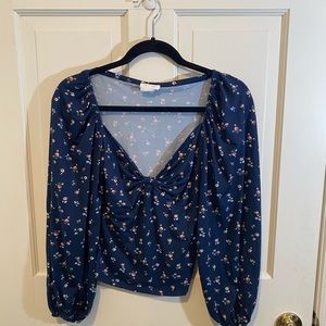 Tiny Willow Navy Floral Blouse M